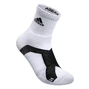 「品質卓越 台灣製造」adidas P3.1強化高機能中筒運動襪_6入組 M 白色底/黑logo