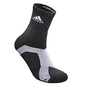「品質卓越 台灣製造」adidas P3.1強化高機能中筒運動襪_6入組 M 黑色底/白logo