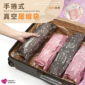 【上手家居】旅行壓縮袋 2入組(真空壓縮袋/真空收納袋/衣服壓縮袋/衣物壓縮袋/手捲壓縮袋/手卷壓縮袋) 小號