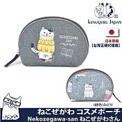 【Kusuguru Japan】日本眼鏡貓 零錢包 萬用小物隨身包 Neko Zegawa-san系列 -綠色