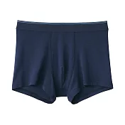 【MUJI 無印良品】男柔滑低腰拳擊內褲 S 暗藍