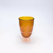 smith&hsu 曲線雙層玻璃杯 / 琥珀 350ml