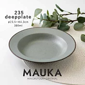 【日本Minoru】Mauka職人素窯 陶瓷餐碗380ml ‧ 灰丁藍