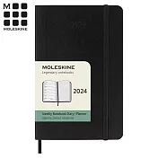 MOLESKINE 2024經典週記手帳12M 軟皮-口袋型黑