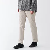 【MUJI 無印良品】男有機棉混彈性綾織合身褲91 米黃