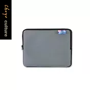珠友 A5/25K防震拉鍊收納袋/萬用包/文具包/3C收納/平板11吋內/平板包 03灰
