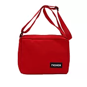 【素包包】斜背包 簡約輕盈帆布大容量斜挎單肩背 _紅色