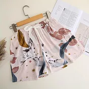 【AnZa】冰爽凍感棉綢休閒短褲 (多色) FREE 1.雲彩流星