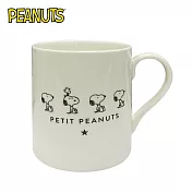 【日本正版授權】史努比 陶瓷 馬克杯 320ml 咖啡杯 Snoopy/PEANUTS - 白色款