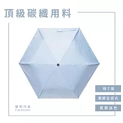 【富雨洋傘】降溫省力碳纖超輕自動折傘 晴雨兩用(IF35) 天藍