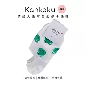 Kankoku韓國-青蛙大象可愛公仔卡通襪 * 白色青蛙