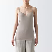 【MUJI 無印良品】女柔滑罩杯式細肩帶 S 摩卡棕
