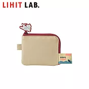 LIHIT LAB.貓貓卡片零錢包  米色
