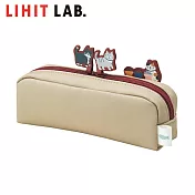 LIHIT LAB.貓貓筆袋 米色