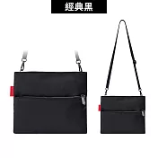 MONDAINE 瑞士國鐵 斜背肩背包/旅遊護照包 黑