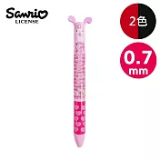 【日本正版授權】三麗鷗 造型 雙色原子筆 0.7mm 日本製 圓硃筆 - 美樂蒂