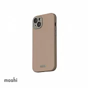 Moshi iPhone 15 Plus Napa 皮革保護殼 燻木棕