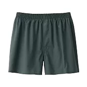 【MUJI 無印良品】男柔滑前開平口褲 S 深綠