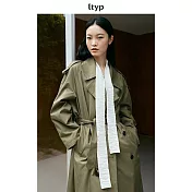 ltyp旅途原品 進口100%棉經典高級感風衣 M L-XL L-XL 煙草綠
