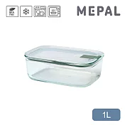 【MEPAL】EasyClip 輕巧蓋玻璃密封保鮮盒 1L 鼠尾草綠