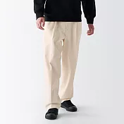 【MUJI 無印良品】男有機棉綾織打褶寬版褲91 原色