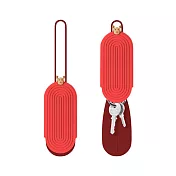 Bone 蹦克  彈力鑰匙包｜鑰匙包 矽膠鑰匙 鑰匙收納 鑰匙圈 麋鹿先生(紅)