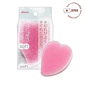 日本aisen三層廚房海綿/菜瓜布(粉紅愛心造型)