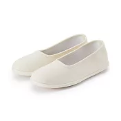 【MUJI 無印良品】女輕量腳跟舒適休閒鞋 23cm 原色