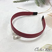 【卡樂熊】簡約復古皮革造型髮箍(五色)- 紅色