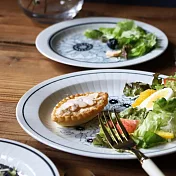 【日本Awasaka】Antico Flower職人窯燒 花坊餐盤24cm ‧ 花叢秘境