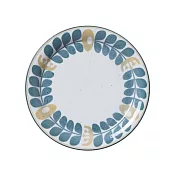 【SANGO】昭和復古花系 陶瓷淺盤20cm ‧ 枝葉