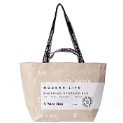 HAPPY TELL尼龍購物托特‧ 大白肩背手提兩用