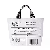 HAPPY TELL尼龍購物托特‧ 質感白手提購物袋