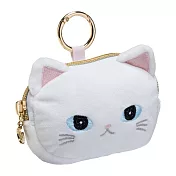 【日本Mark’s】PAUL & JOE 貓咪大頭造型收納包M ‧ 白色