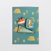 【Hello Studio 你好工作室】狐吉露營日 Huchii Camping | 刺繡別針組