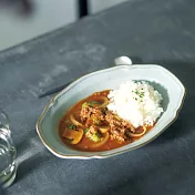 【日本Aito製作所】美濃燒｜Stitch窯燒復古 咖哩餐盤25cm ‧ 天雲灰