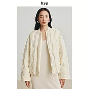 ltyp旅途原品 嵿級95白鵝絨休閒百搭短款棒球羽絨服寬鬆外套女冬 M L XL L 奶油白