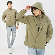 【KISSDIAMOND】超暖三穿羽絨棉衝鋒外套(KDFJ-9107) XL 男/淺綠