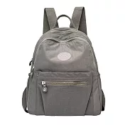 【EZlife】輕旅遊簡約百搭雙肩背包 灰色