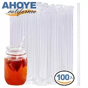 【Ahoye】一次性透明吸管 200支-斜口-6*210mm