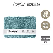 【Comfort+舒適家】亮澤雪尼爾記憶綿長毛地墊-綠色 綠色