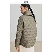 ltyp旅途原品 嵿級95白鵝絨羽絨服女 冬季高領波浪紋輕暖羽絨外套 M L-XL L-XL 橄欖灰綠