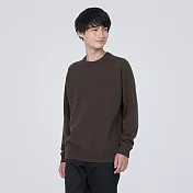 【MUJI 無印良品】男羊毛混氂牛毛圓領針織衫 M 棕色