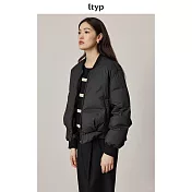 ltyp旅途原品 嵿級95白鵝絨三防短款羽絨服 夾克麵包服外套女秋冬 M L-XL L-XL 經典黑