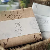 【日本Sugar Land】可愛貓咪 柔軟純綿 萬用擦拭巾 ‧ 棕