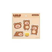 罐頭豬LuLu 豬熊豬羊系列- 泡棉貼紙 (豬熊)