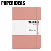PAPERIDEAS A5子彈筆記本 頁碼硬麵綁帶筆記本 與成功有約的子彈筆記術 裸粉