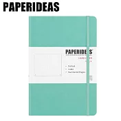 PAPERIDEAS A5子彈筆記本 頁碼硬麵綁帶筆記本 與成功有約的子彈筆記術 薄荷綠