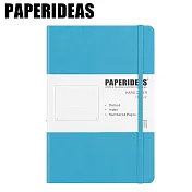 PAPERIDEAS A5子彈筆記本 頁碼硬麵綁帶筆記本 與成功有約的子彈筆記術 天藍