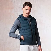 【ST.MALO】流線石墨烯塑型連帽背心-2378MV- M 深海藍